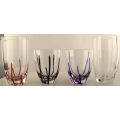 Haonai eco-friendly mosaic glass decorated glass goblet mouth blown glass for decoration